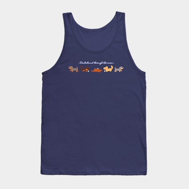 Dachshund through the snow Tank Top by HollieBallardArtist